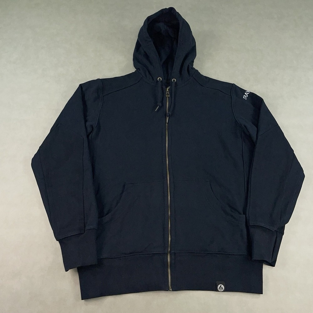 American Giant Classic Full Zip Hoodie Men XL Black Heavy Cotton Drawstring Logo